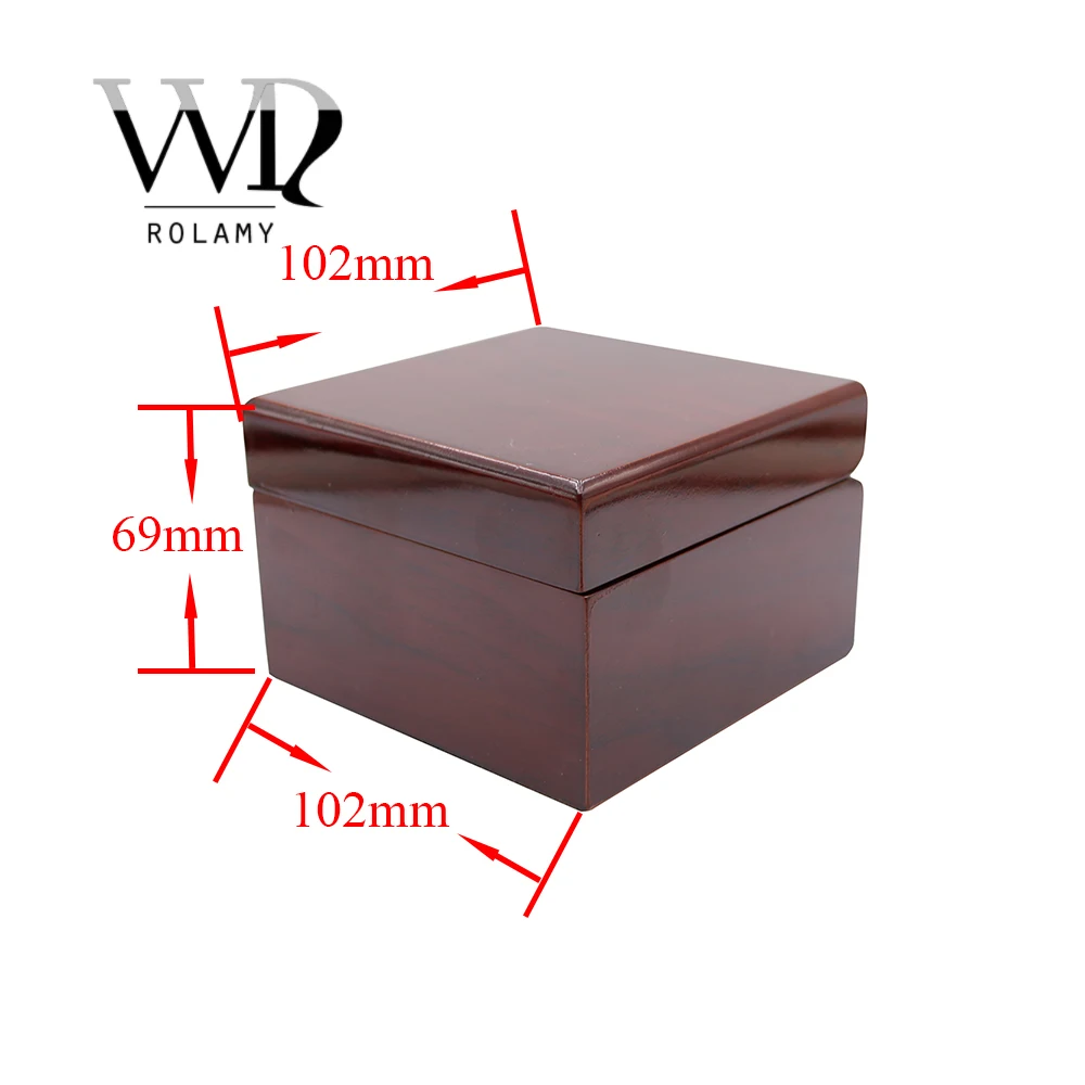 

Rolamy Wholesale Fashion Luxury Wood Watch Box Jewelry Storage Case Gift Box With Pillow For Rolex Omega IWC Breitling Tudor