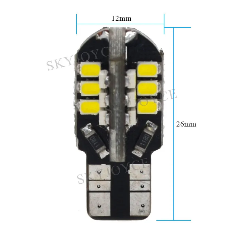 SKYJOYCE 100 шт. светодиодный T10 24SMD Canbus светильник свет 194 2835 24 светодиода без ошибок 10
