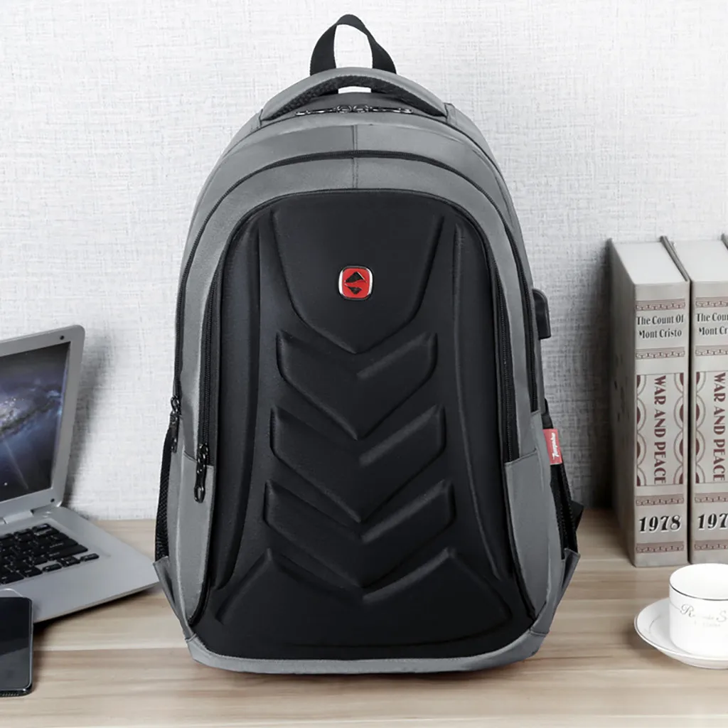 Fashion man laptop backpack Men's New Business Backpack Computer Bag Travel Backpack Clamshell Multifunctional#EX