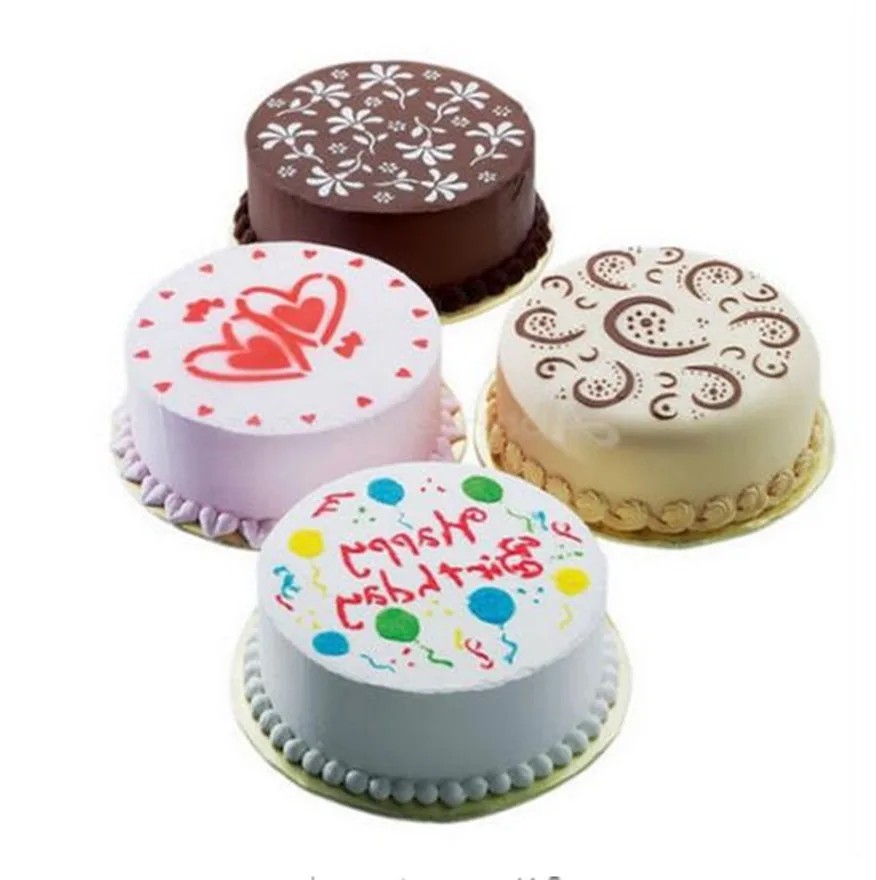 Экологичная форма для торта 4 шт./компл. стильные трафареты дня рождения пекарня