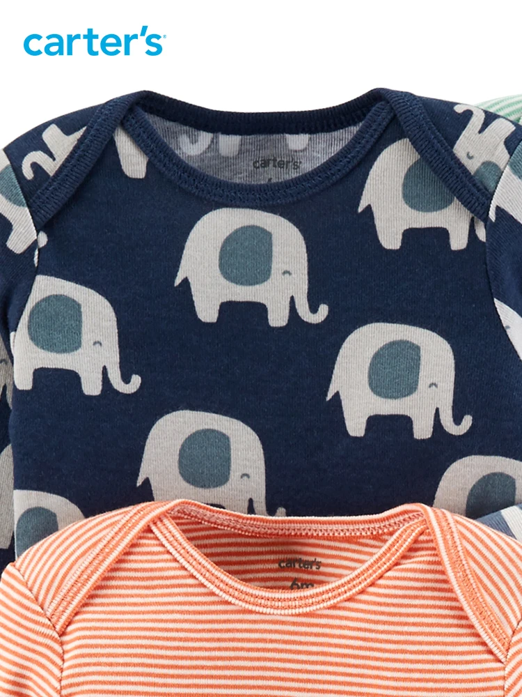 Carters 4 шт. боди детские одежда для девочек хлопок Длинные рукава принт