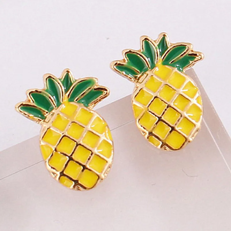 Женские серьги гвоздики в форме ананаса простая серьга Лидер продаж 2018|pineapple stud