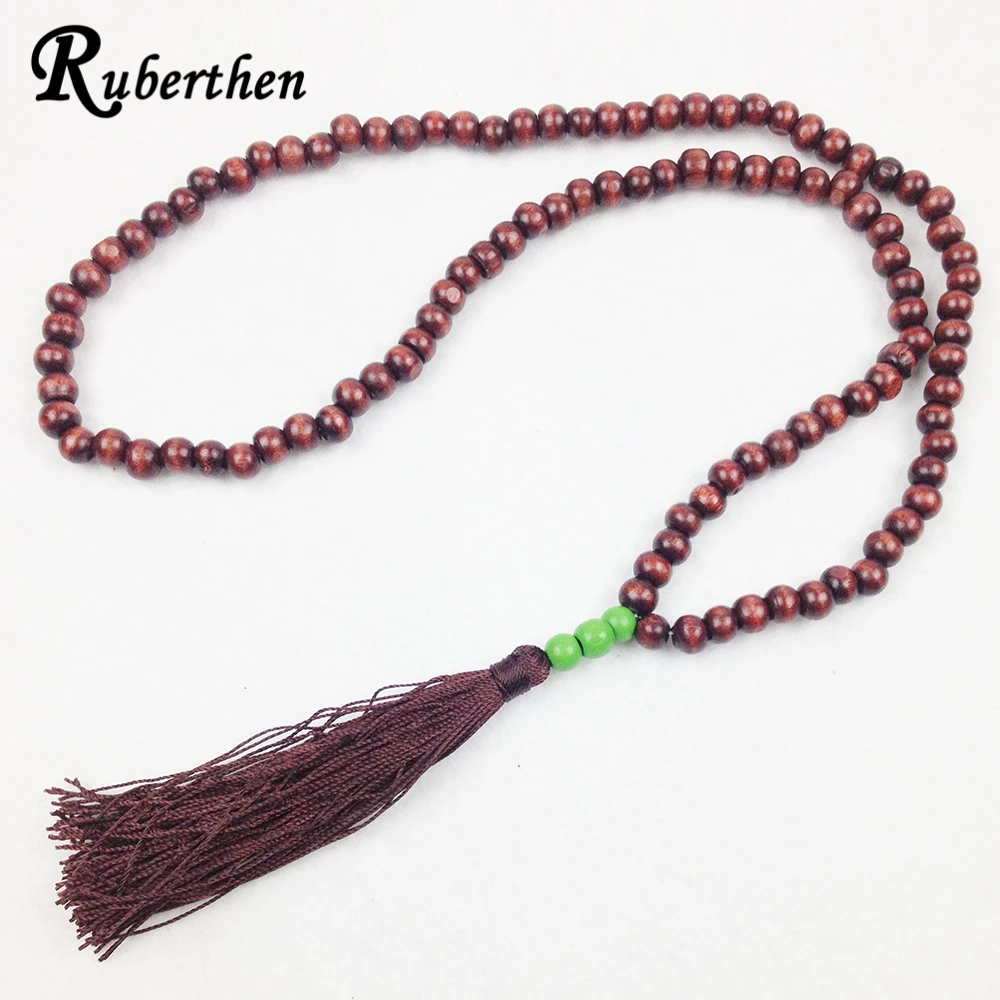 Новый дизайн 2018 длинное деревянное ожерелье Ruberthen бордовые ювелирные изделия
