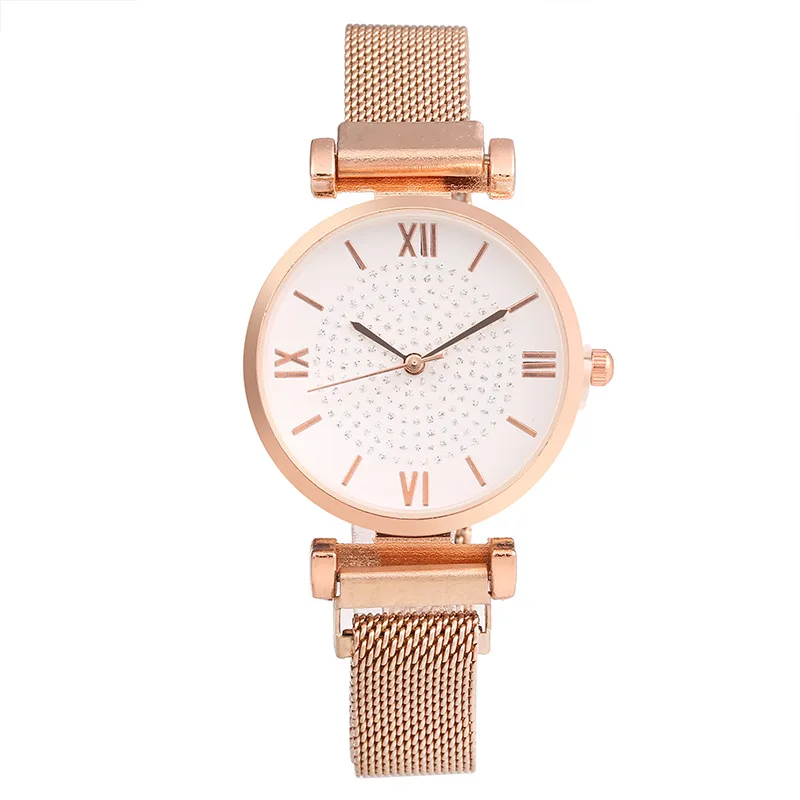 New Brand Silver Mesh Magnet Buckle Starry Sky Watch Women Casual Quartz Watches Relogio Feminino Ladies Watch Hot