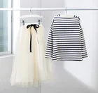 Комплекты одежды для девочек в 2021 году, летняя детская одежда подростковое платье рубашка с длинными рукавами и длинная юбка 2 предмета для От 4 до 12 лет