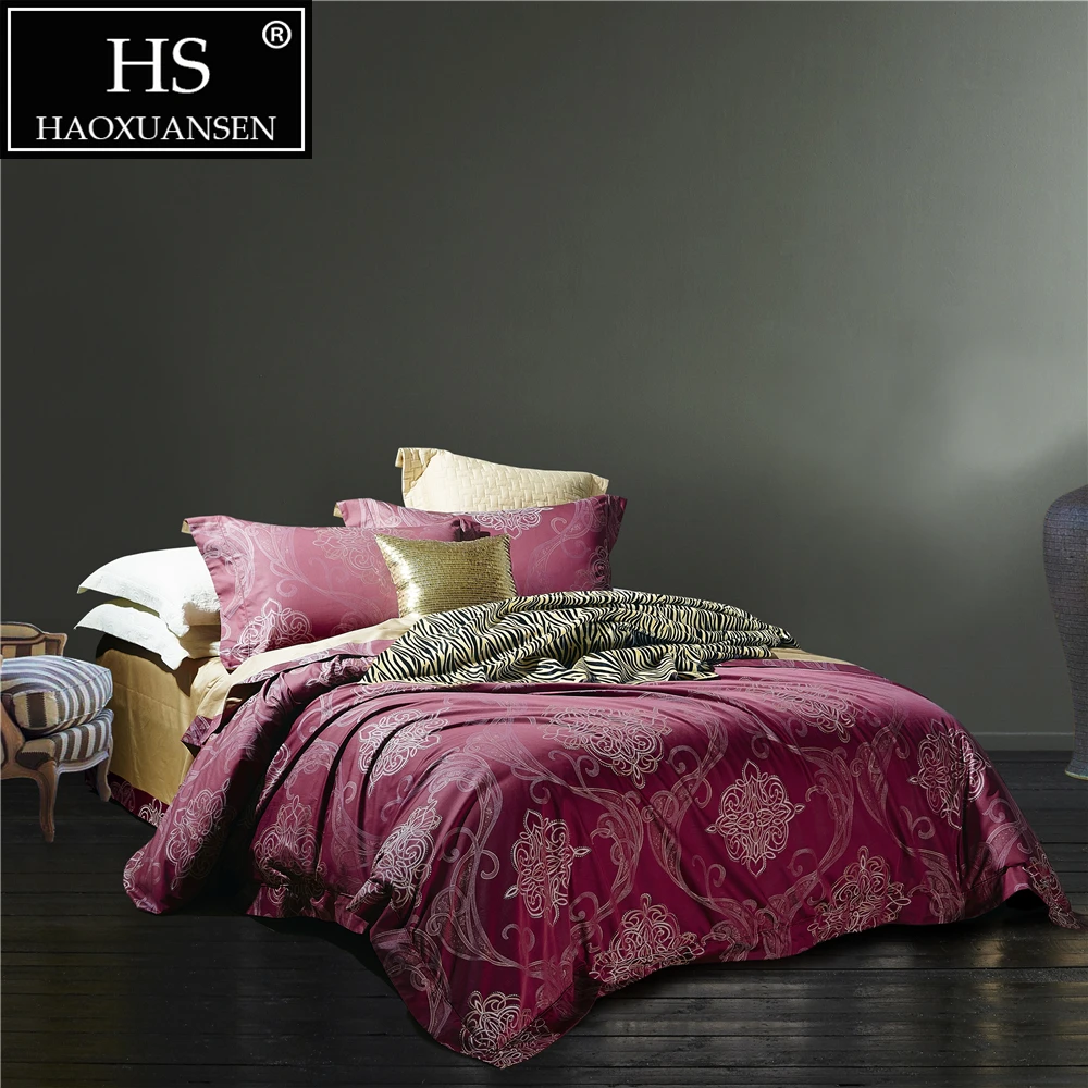 Постельное белье в стиле барокко с принтом пейсли жаккард 400TC пододеяльник цвета