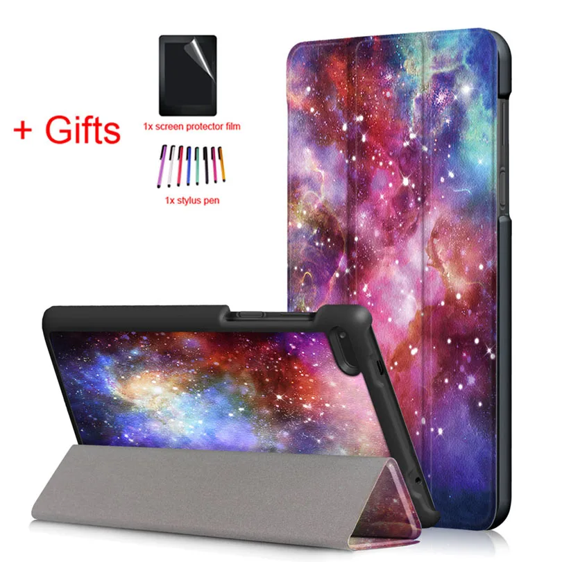 YHX Ультра тонкий магнитный чехол для lenovo Tab 7 Essential TB-7304F TB-7304I TB-7304x " планшет подставка Funda крышка+ защитная пленка на экран+ подставка для ручек - Цвет: YHX