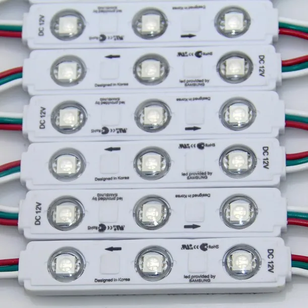 Светодиодный модуль WS 2811 pixel светильник для вывески с объективом SMD 5050 RGB DC12V 3 LED 0 72