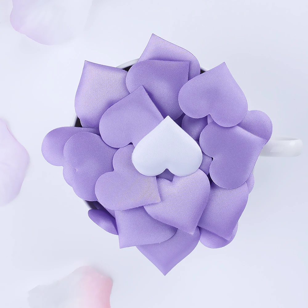 100 шт./пакет 2/3. 5 см Романтический «Sweet Love»(«Сладкая любовь»); декорированные сердечком, мягкие ткани бросали лепестки «любящее сердце» стол Свадебная вечеринка украшения