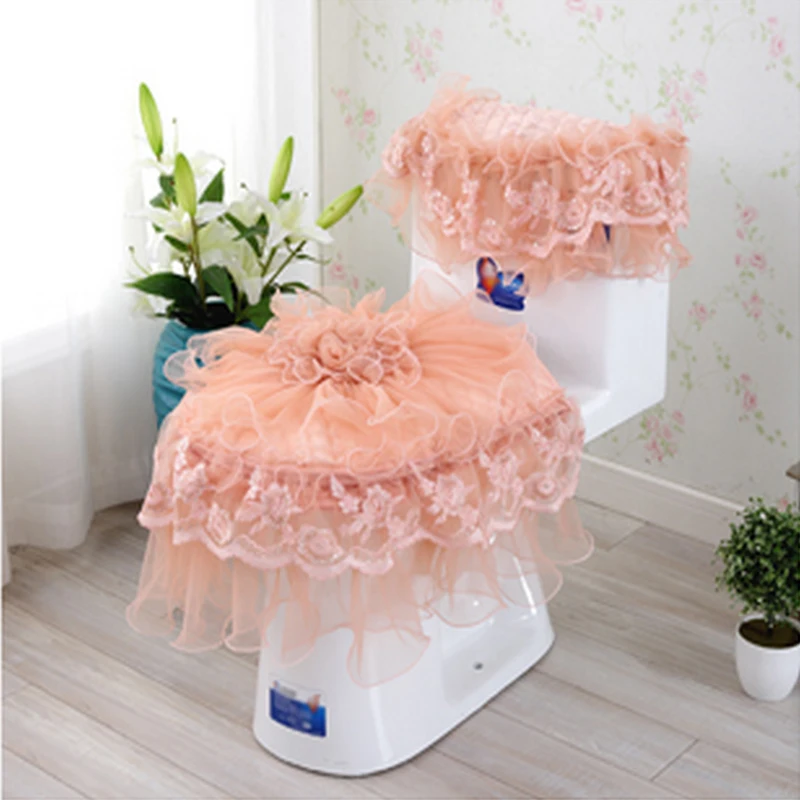 GVCD кружевная вышивка сиденье для ванной комнаты унитаза крышка бака верхняя