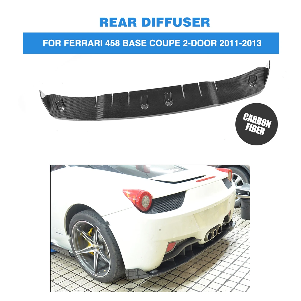 

Рассеиватель выхлопных газов заднего бампера из углеродного волокна для Ferrari 458 Base Coupe 2-Door 2011-2013 автомобильный Стайлинг