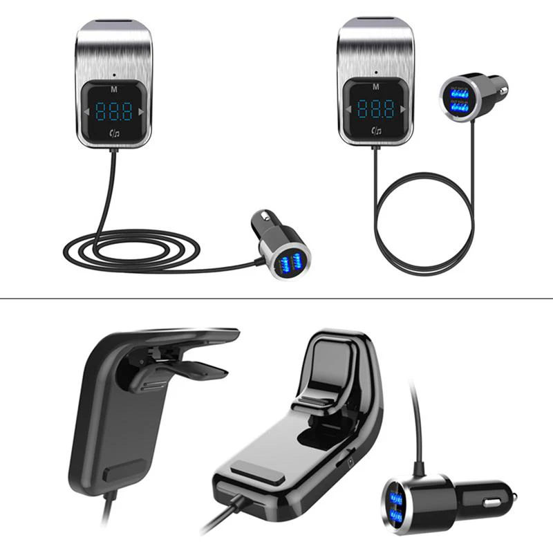 Новый Bluetooth FM Trasnmitter с сенсорным управлением fm передатчик большой светодиодный