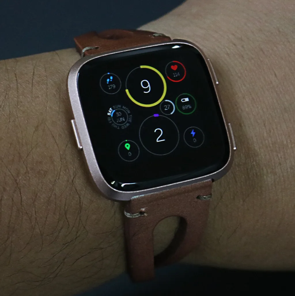 Ouhaobin кожаный ремешок для Fitbit Versa/Versa Lite, сменный Браслет, Кожаный ремешок, браслет на запястье 601