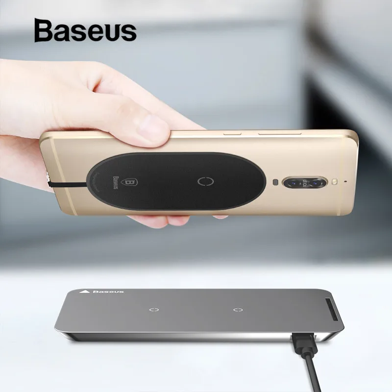 Baseus Qi Беспроводное зарядное устройство приемник Pad адаптер для iPhone samsung Xiaom usb type C Micro для Android type C Qi устройство с поддержкой