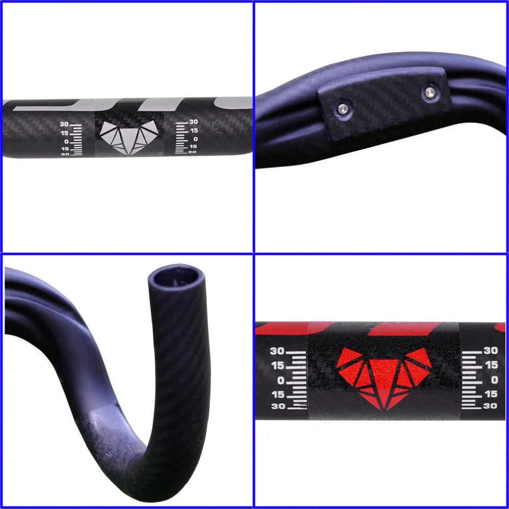 Superlogic carbon fiber bicycle handlebar Reduce resistance bent bar strengthen bike parts 400/420/440mm inner routing ud matte