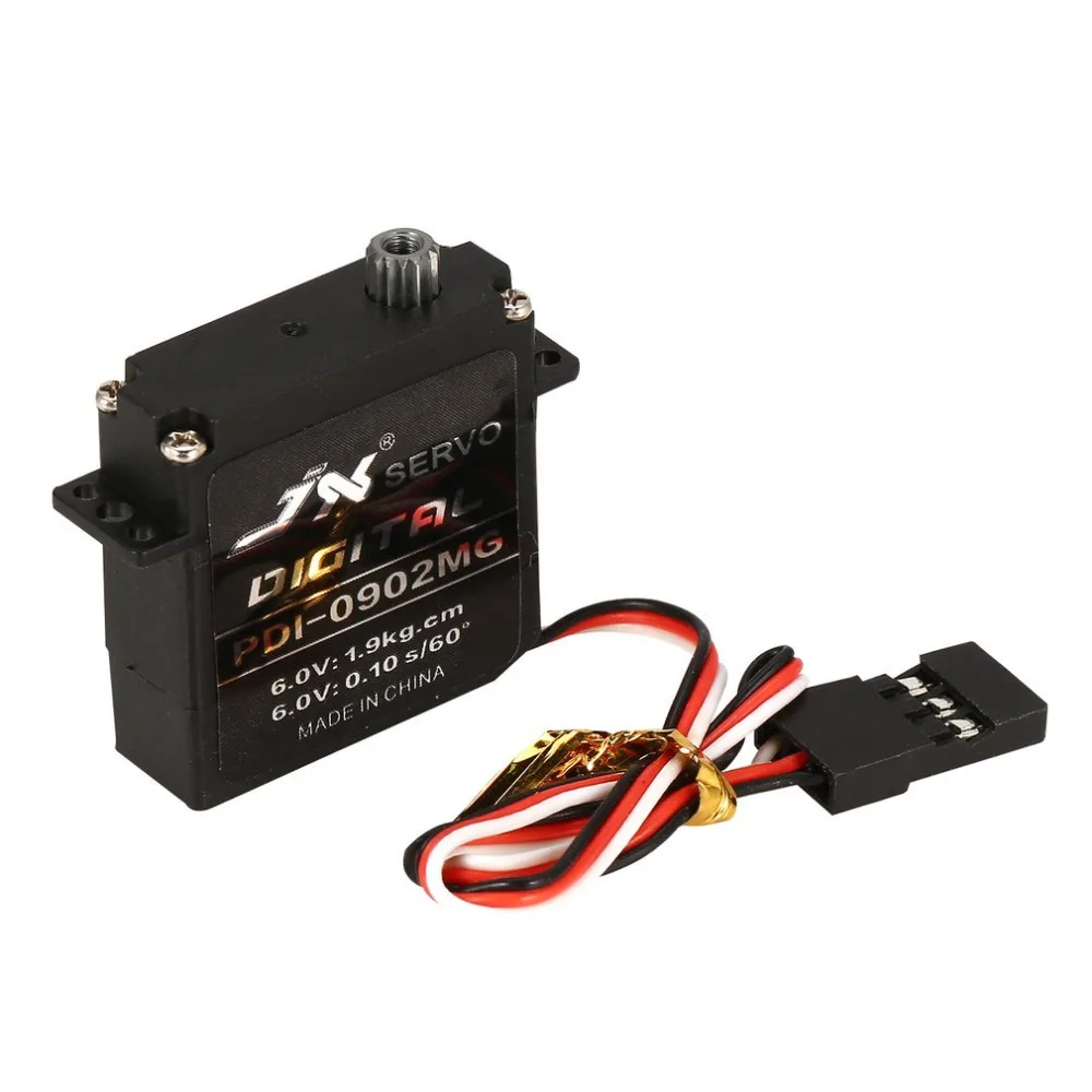 JX PDI-0902MG 1,9 кг 4,8 V-6 V цифровой сервопривод с большим крутящим моментом для RC Самолет с неподвижным крылом аксессуары для запасных частей самолета