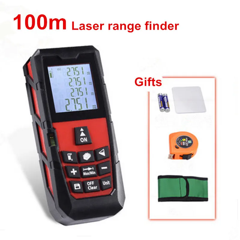 Rangefinder Laser Distance Meter Digital Electronic Ruler Tape Measure 40m/60m/100m Tester Area/volume Lazer Metreler | Инструменты