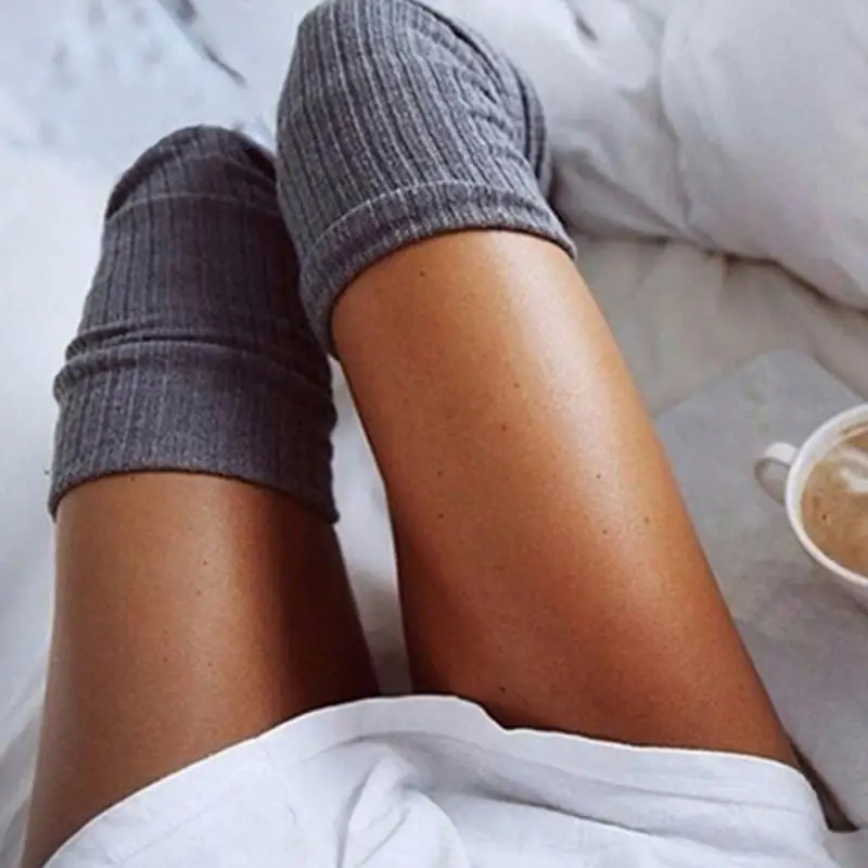 1 пара женские носки выше колена для девочек сезон весна осень зима теплые