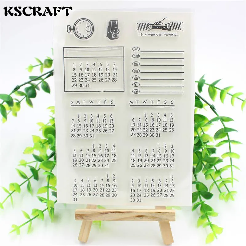 KSCRAFT 1 лист сделай сам календарь прозрачная печать бумага ремесло скрапбукинг