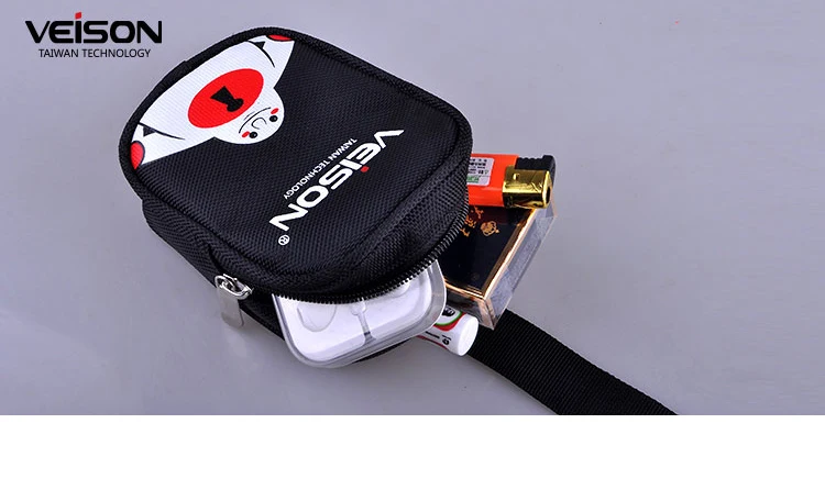 Veison Black-White Bag for Disc Alarm Lock Oxford Cloth Small Lock Bag Hanging on Motorcycle/Bike/Bicycle Multifunctional Bag
