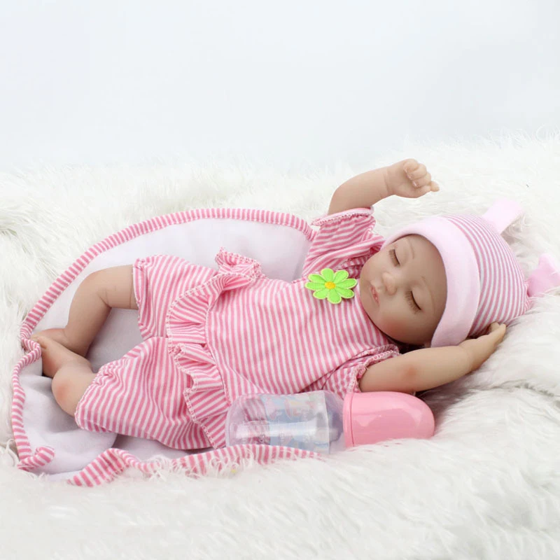 45 см Силиконовые Reborn Baby Doll Дети Playmate Подарки Для Девочек ребенок Жив Soft Toys Букеты