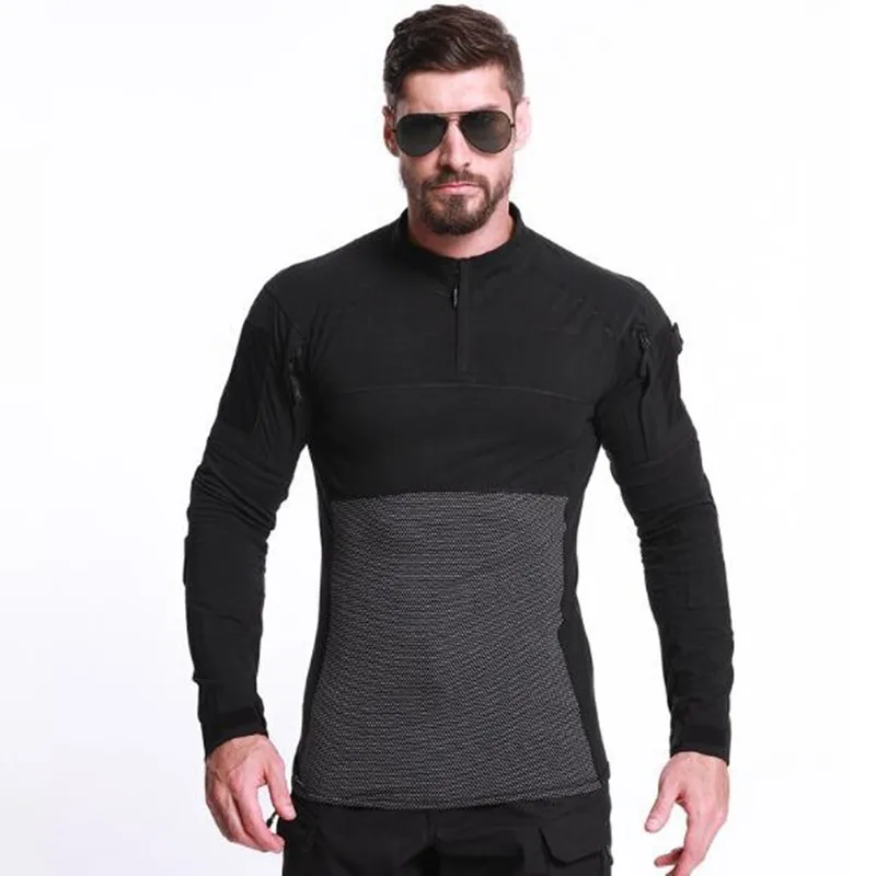 Тактическая камуфляжная одежда с длинным рукавом для боевых тренировок военная