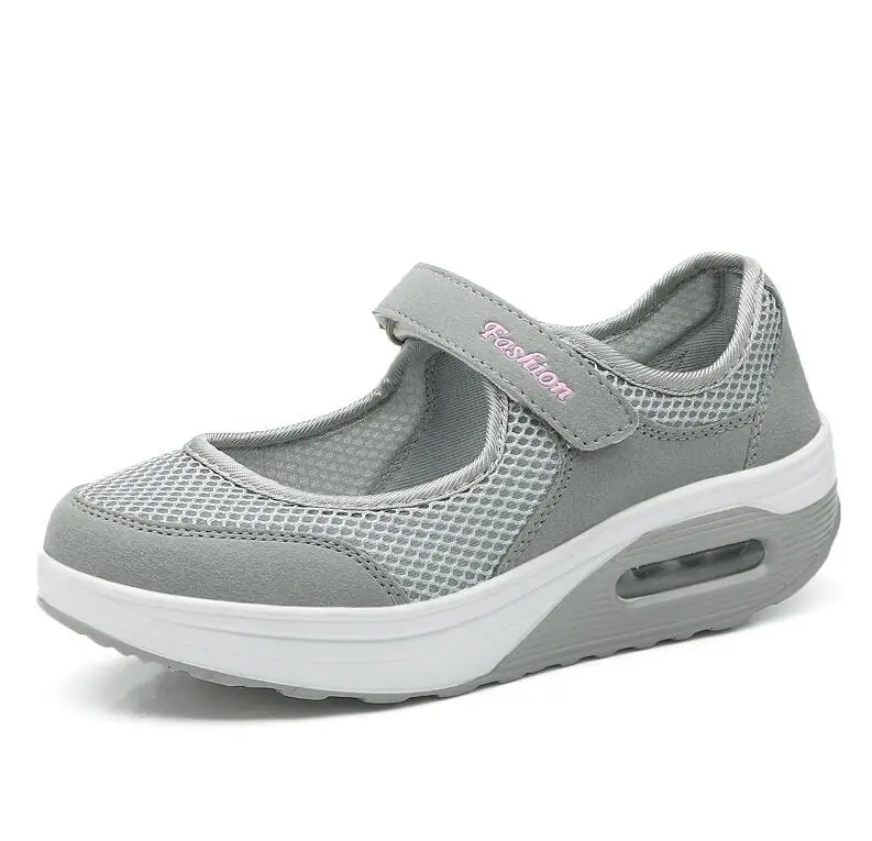 Akexiya/Осенняя женская обувь на плоской платформе дышащая для бега с воздушной