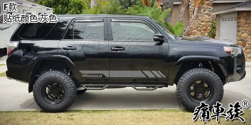 Для Toyota 4runner автомобильные наклейки вытягивающийся цветок цвет-наклейка для боди-арта украшения модифицированные наклейки для автомобилей - Название цвета: F