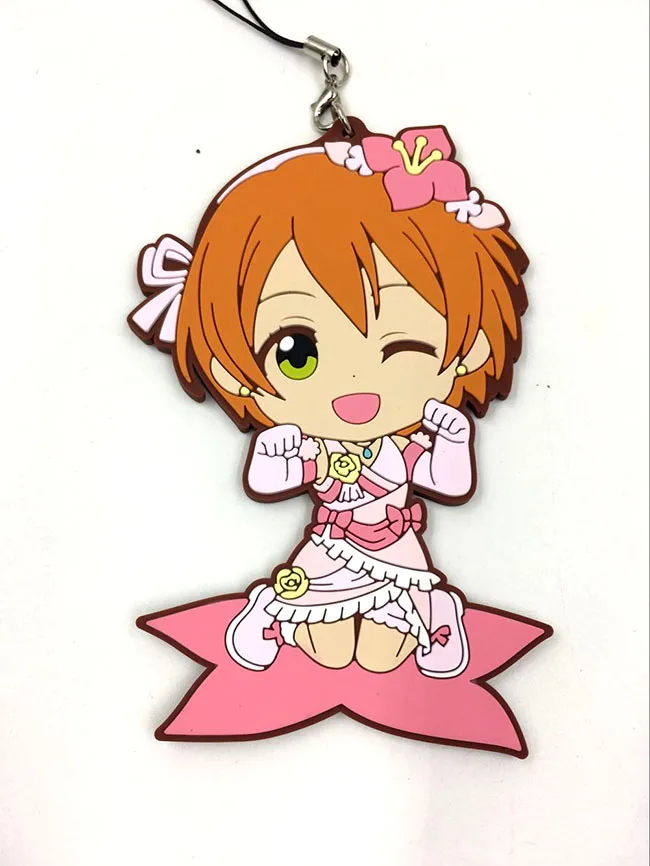 3 шт./лот Love Live Kotori аниме брелок Nico Rin Umi Maki Chika Dia Riko Yoshi kc Kunikida Kanan Резиновый Ремешок/Подвеска для телефона