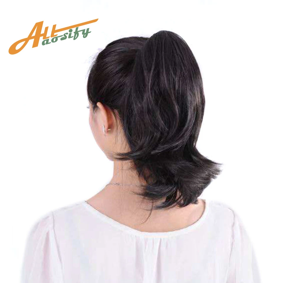 Allaosify 6 ''короткие синтетические волосы для конского хвоста натуральные когти