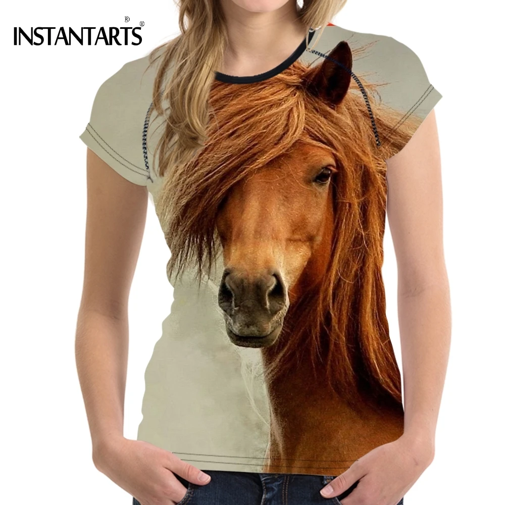 Бренд instantarts/Дизайнерские женские летние футболки с круглым вырезом и 3D принтом