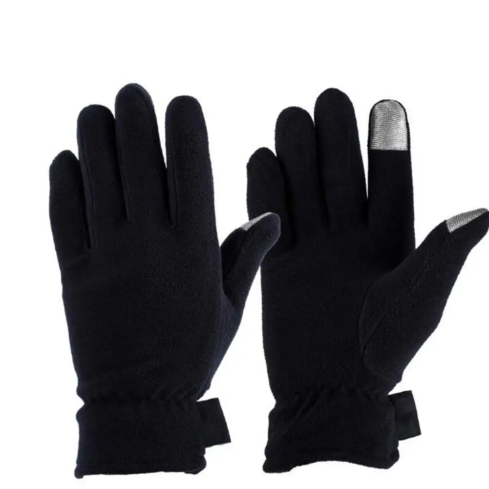 Водонепроницаемые зимние теплые перчатки мужские флисовые Зимние двухслойные