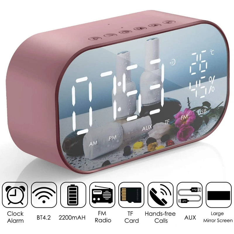 Новый Будильник Радио беспроводной Bluetooth динамик Usb зарядное устройство Tf карта