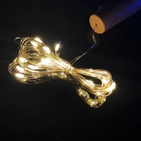 1m 10leds garland copper wire corker string fairy wine bottle lights for glass craft new year party valentines wedding diy decor