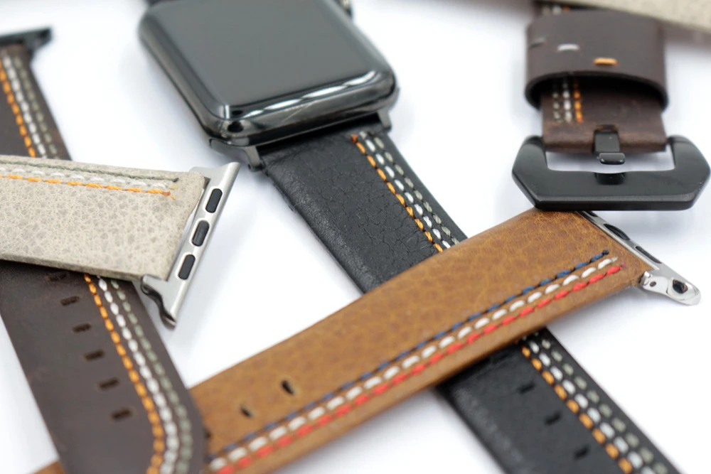 Ремешок URVOI для apple watch series 5 4 3 из мягкой телячьей кожи iwatch line удобный классический