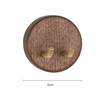 E(Black Walnut) Скандинавский деревянный держатель для фена для волос, настенный стеллаж, многофункциональный органайзер для хранения в ванной, аксессуары для украшения дома - Цвет: E(Black Walnut)