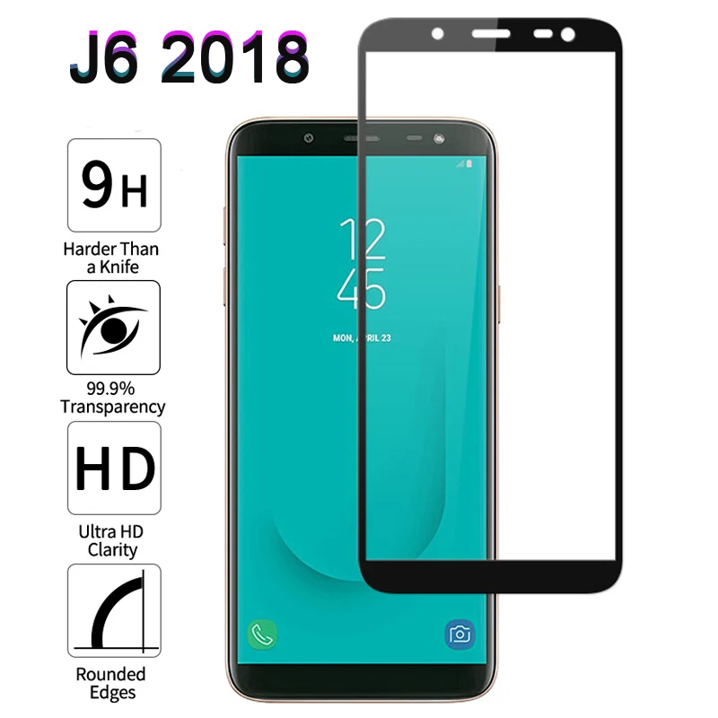 Для Samsung Galaxy J4 J6 2018 стекло FilmJ6 защита для экрана Temepred 3D полное покрытие протектор