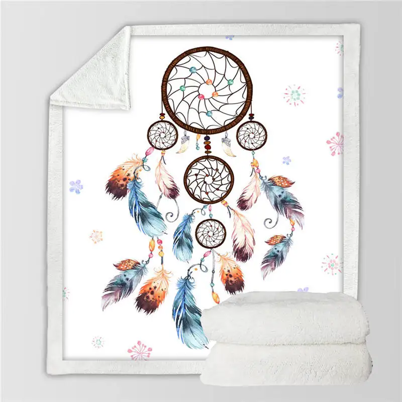 7 Постельные принадлежности Outlet Dreamcatcher коллекция шерпа одеяло Цветочный шикарный плюшевый плед на диван богемный Тонкий Стёганое одеяло Мандала постельные принадлежности - Цвет: 7