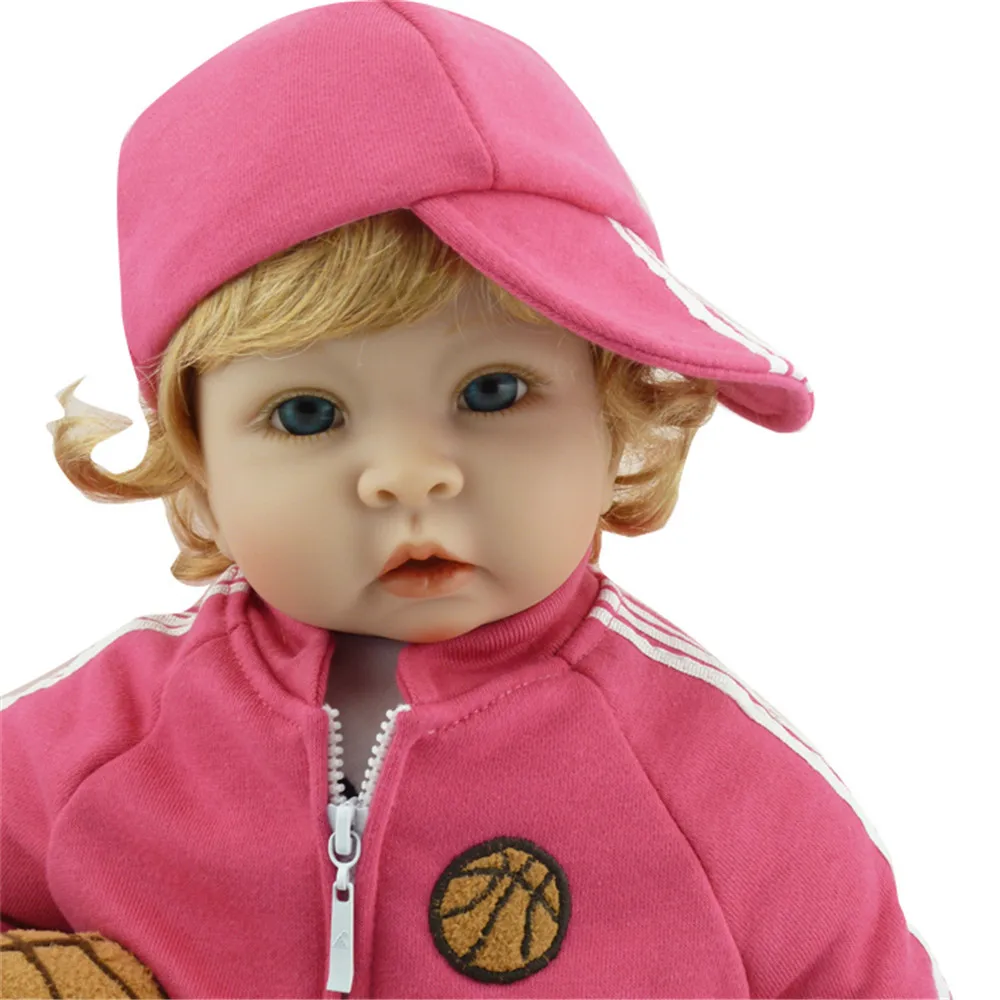 22 дюйма 55 см силиконовые куклы для новорожденных детские игрушки милая кукла