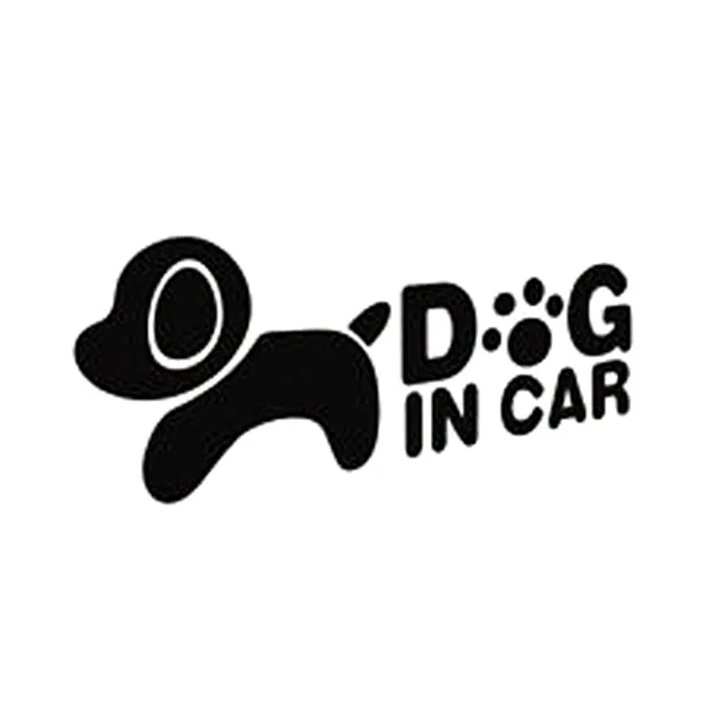 

12.7CM*6CM Cute Dog In Car - Cartoon Decal Car Wall Sticker Car Stylings With Black Or Sliver C8-0197