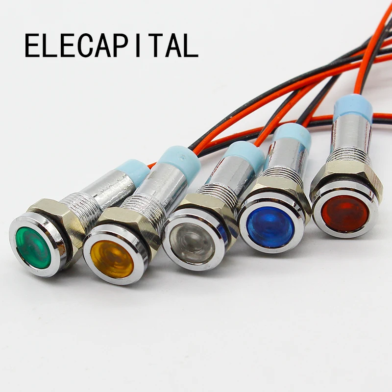 Светодиодный сигнальный светильник 6 мм в 12 В 24 220 В|lamp lamp|lamp 220vlamp 24v |