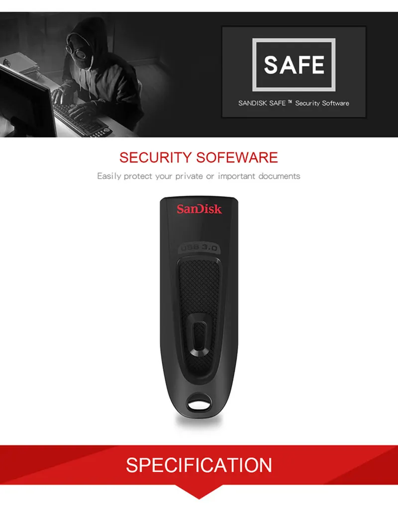 SanDisk флеш-накопитель USB 3,0 256 ГБ флеш-накопитель 128 ГБ USB3.0 карта памяти 64 ГБ Флешка 32 Гб 16 Гб USB ключ скорость чтения до 100 м/с