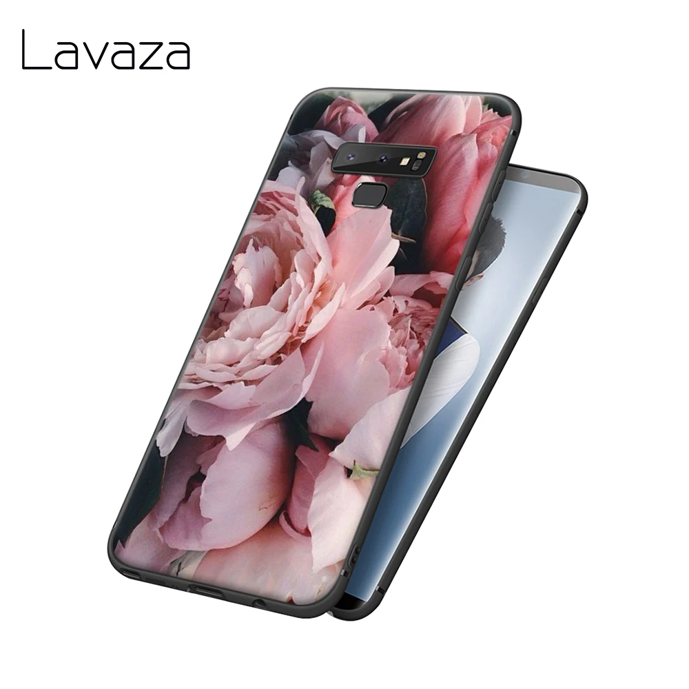 Lavaza Peony Delicate Flower Soft Case for Galaxy A3 A5 2016 2017 A6 plus A7 A8 A9 J6 2018 A10 30 40 50 70 |