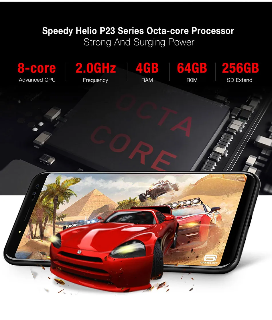 Смартфон Ulefone power 3S 18:9 Android 7,1 MTK6763 Восьмиядерный 4 Гб+ 64 Гб 6350 мАч 16 МП 4 камеры мобильный телефон 6 дюймов 4G LTE
