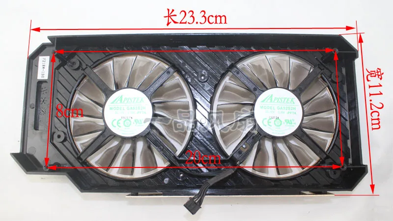 Оригинальный охлаждающий вентилятор для видеокарты JETSTREAM GeForce GTX970 AC09215MHSPAA 0.45A GA92S2H