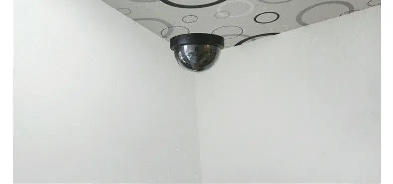 Крытый/Открытый манекен домашний купол поддельные CCTV камеры безопасности с мигающий красный светодиодный светильник