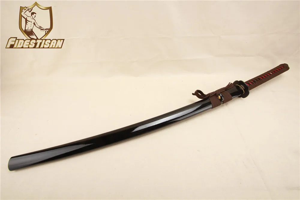 手作りナイフダマスカス剣刃日本タントサムライ刀装飾リアル刀戦闘準備fidestisan剣 Leather Bag