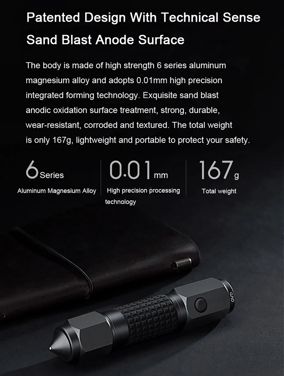 Xiaomi LEAO CREE графический планшет XP-E2 Мощный светодиодный вспышка светильник автомобильный молоток безопасности Водонепроницаемый вспышка для подводного погружения и светильник