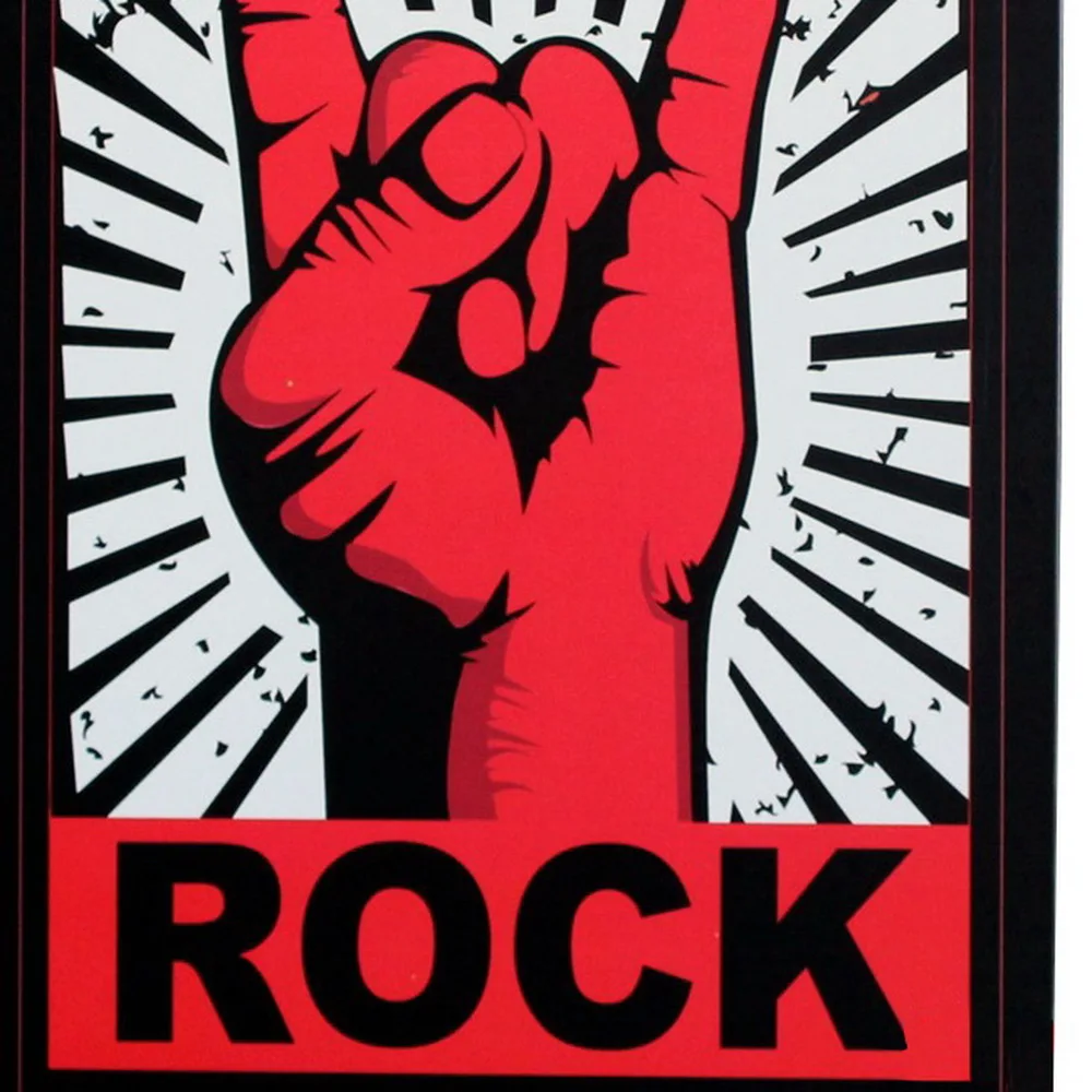 Металлическая девиза ROCK TUNE UP TURN нагрузочный Ретро музыкальная декоративная