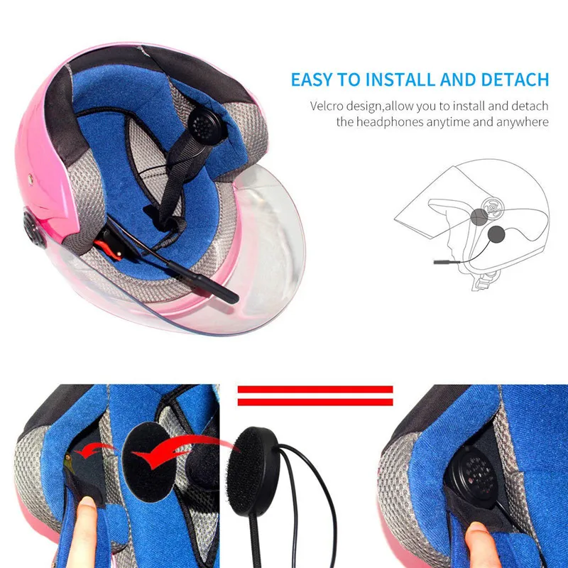 New!! MH01 Motor Wireless Bluetooth Headset Motorcycle Helmet Earphone Headphone Speaker Handsfree Music For MP3 MP4 Smartphone |